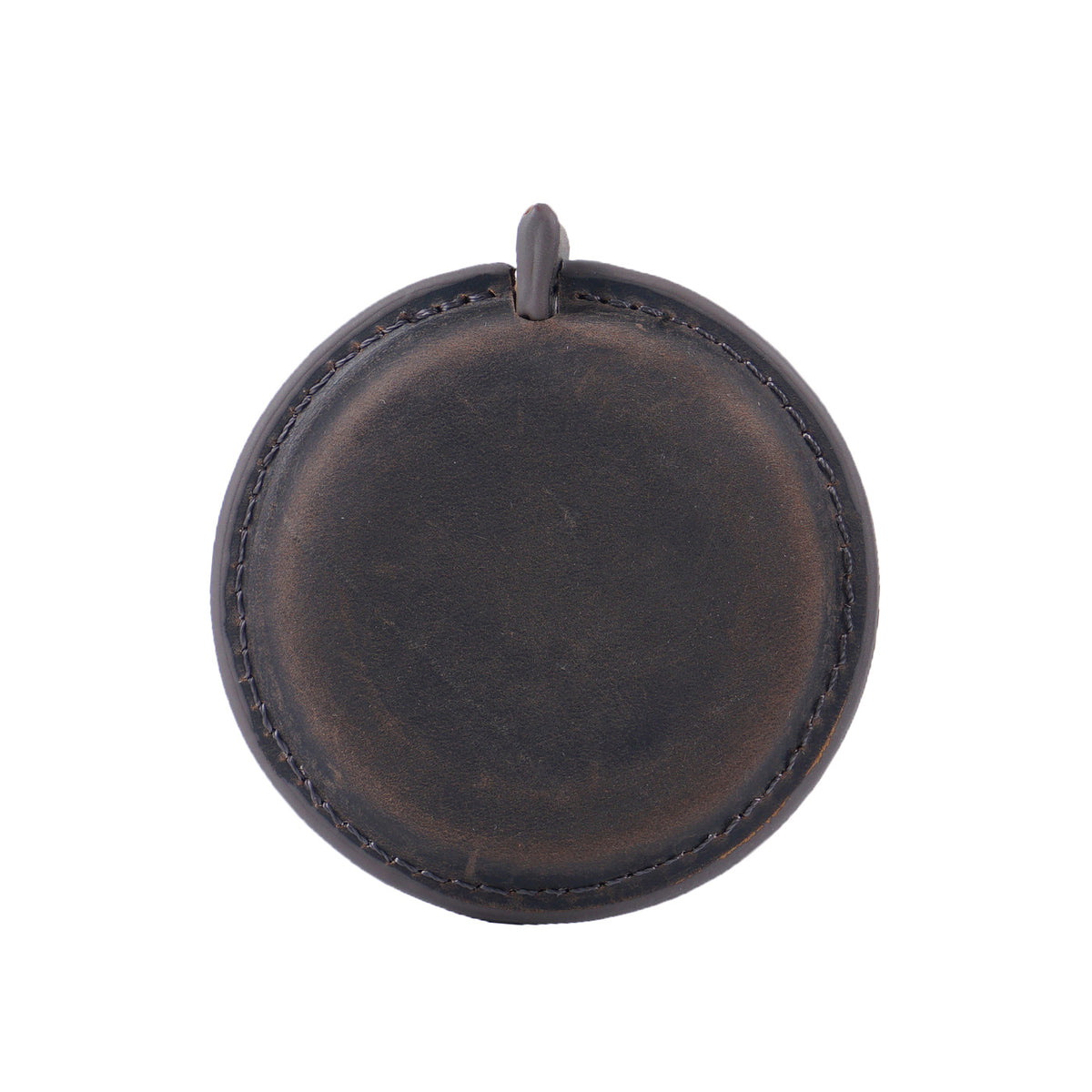 Coffee Handmade Crazy Horse Leather Retractable Tape Measure Keychain Dual Sided Scale 150cm/60" Mini Pocket Ruler for Sewing & Body Measuring