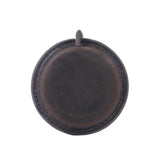 Coffee Handmade Crazy Horse Leather Retractable Tape Measure Keychain Dual Sided Scale 150cm/60