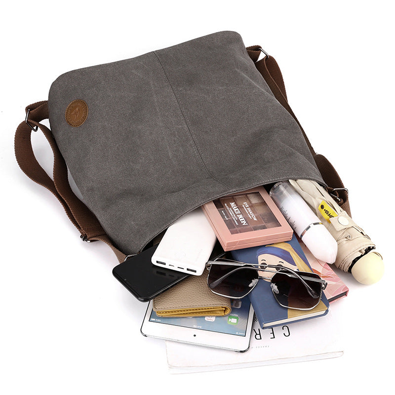 Purple Versatile 3-in-1 Canvas Backpack and Shoulder Bag Large Capacity Handbag for Women Ideal for Travel School and Everyday Use