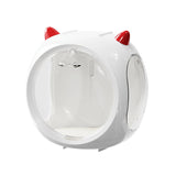 White Cute Magnetic Display Case - Dustproof 'Space Capsule' Box for Figures & Collectibles