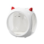 White Cute Magnetic Display Case - Dustproof 'Space Capsule' Box for Figures & Collectibles
