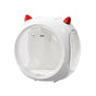 White Cute Magnetic Display Case - Dustproof 'Space Capsule' Box for Figures & Collectibles