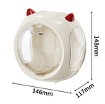 White Cute Magnetic Display Case - Dustproof 'Space Capsule' Box for Figures & Collectibles