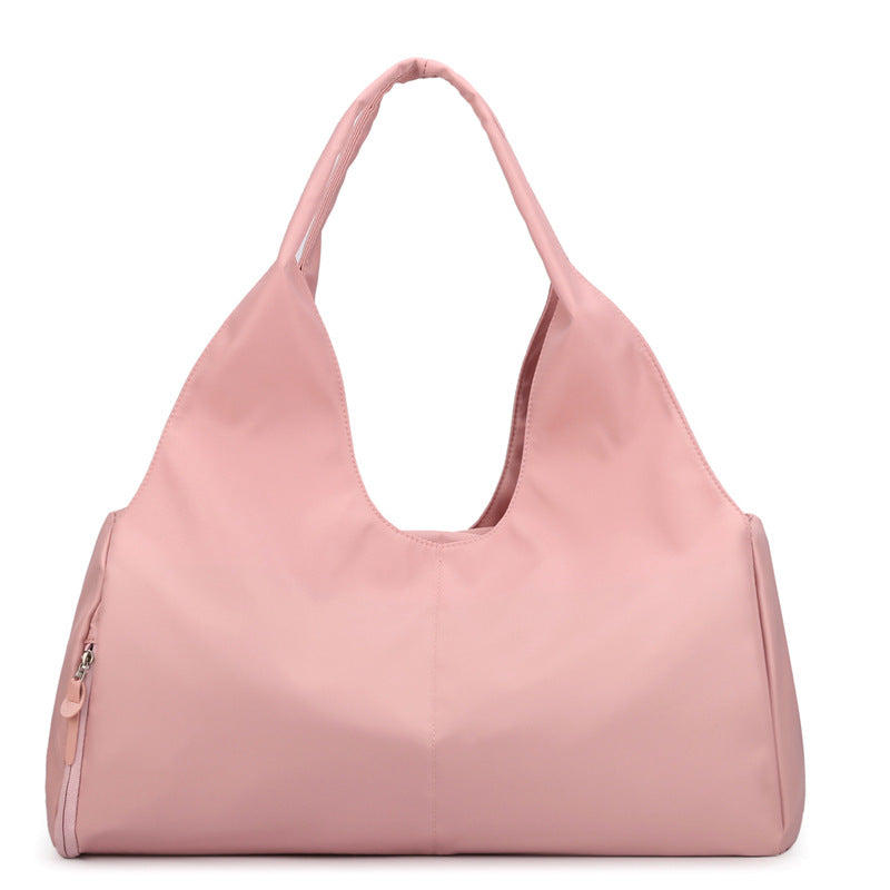Pink Large Capacity Travel Duffel Bag - Lightweight Sports Gym Bag with Dry Wet Separation for Weekend Getaways and Business Trips