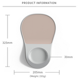 Pink Ergonomic Mouse Pad with Wrist Rest Support Soft Silicone Concave Groove Design 32.5cm Non-Slip Mat for Home Office & Gaming - Top-Down View