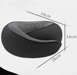 Black Ergonomic Memory Foam Travel Neck Pillow - U-Shaped Support for Naps & Journeys