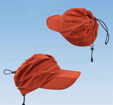 Grey Outdoor Quick Dry Sun Hat - Foldable Visor Cap - UV Protection - 55-58cm