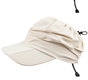 Beige Outdoor Quick Dry Sun Hat - Foldable Visor Cap - UV Protection - 55-58cm