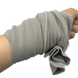 Grey 4-Piece Portable Cooling Towel Set - Quick-Dry Ice-Cool Towel for Sports, Travel, and Heat Relief