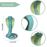 Black Decorative Resin Cobra Statue - Unique Animal Figurine for Home Decor & Creative Gifts - Side View