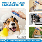 Blue 6-Piece Dog Grooming Bath Set - Absorbent Microfiber Towels & Wash Mitts for Shiny Coats - 45-Degree Angle