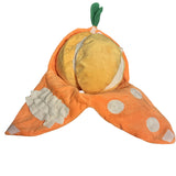 Plush Orange Squeaky Dog Toy - Interactive Fruit Chew Toy for Small Dogs & Puppies - Front View