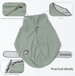 75# Blue Waterproof Reflective Dog Raincoat for Small to Large Dogs