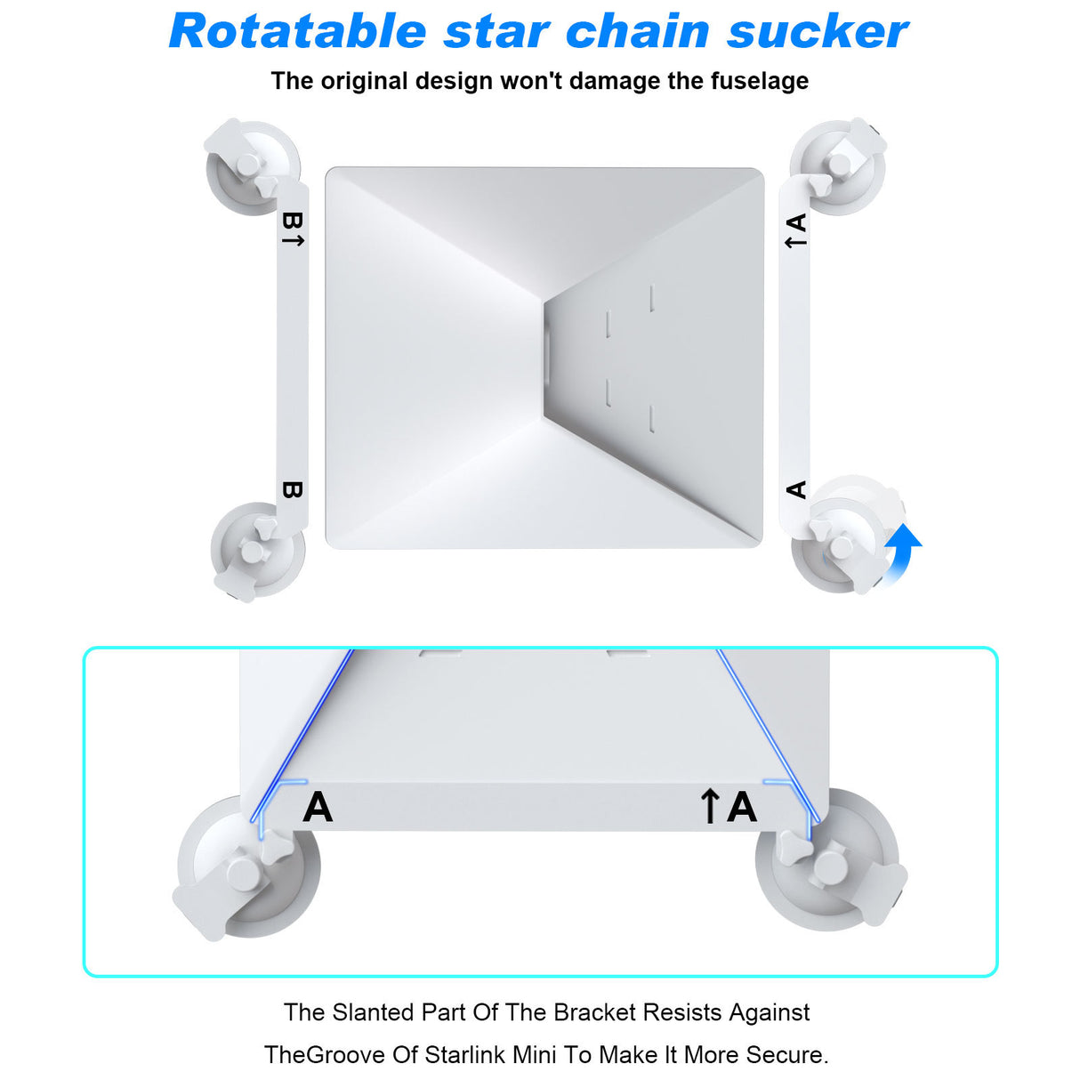 10 Pcs White Heavy-Duty Suction Cup Mount for Starlink Mini - All-Weather Car, RV & Boat Bracket