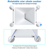 10 Pcs White Heavy-Duty Suction Cup Mount for Starlink Mini - All-Weather Car, RV & Boat Bracket - Front View