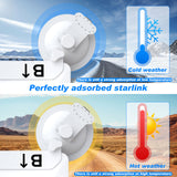 10 Pcs White Heavy-Duty Suction Cup Mount for Starlink Mini - All-Weather Car, RV & Boat Bracket - 45-Degree Angle
