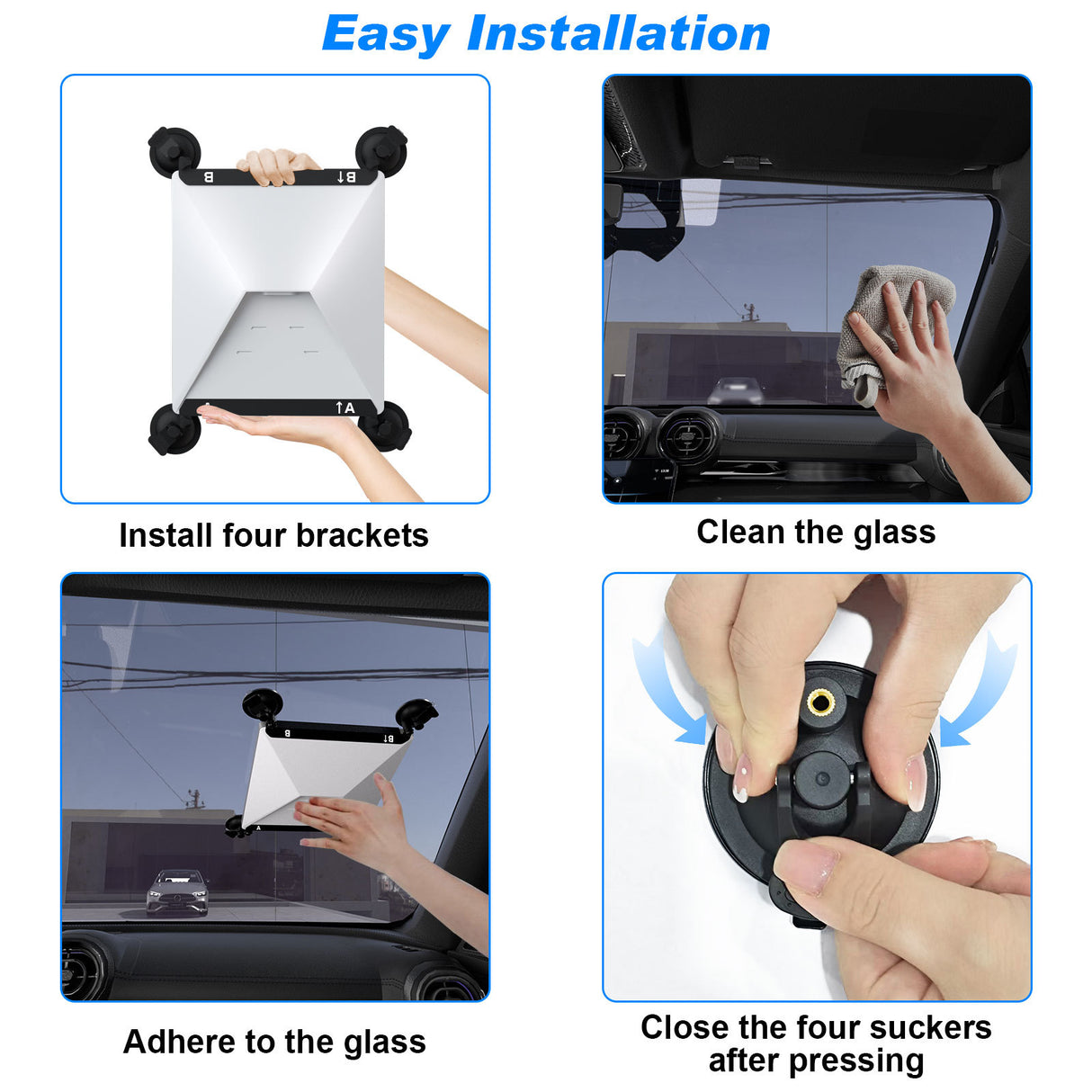 10 Pcs Black Heavy-Duty Suction Cup Mount for Starlink Mini - All-Weather Car, RV & Boat Bracket