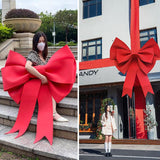 Red EVA Bow Decoration DIY Kit - 75cm x 100cm DIY Party & Event Backdrop Bow for Valentine's Day, Christmas, Birthday, Wedding, Shop Display - Front View