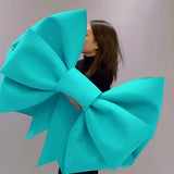 Light Blue EVA Bow Decoration DIY Kit - 75cm x 100cm DIY Party & Event Backdrop Bow for Valentine's Day, Christmas, Birthday, Wedding, Shop Display