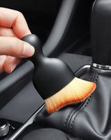 2 Pcs Car Interior Detailing Brush with Soft Microfiber Bristles for Air Vents, Dashboard, and Keyboard Cleaning - Side View