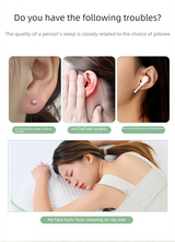 Light Green Ear Piercing Pillow - Soft Side Sleeper Cushion with Hollow Center for Pressure Relief, Post-Piercing Care & Comfortable Napping
