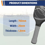 2-Pack Black Anti-Slip PU Overgrip Tape for Pickleball, Tennis & Badminton Rackets - Sweat-Absorbing Handle Wrap with Perforated Design - Top-Down View