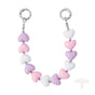 YKA-10 Trendy Double-Clasp Beaded Phone Wrist Strap - Colorful Acrylic & Metal Anti-Loss Lanyard with Spacer Gift