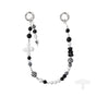 YKA-14 Trendy Double-Clasp Beaded Phone Wrist Strap - Colorful Acrylic & Metal Anti-Loss Lanyard with Spacer Gift