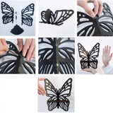 White Wooden Butterfly Wall Shelf - Hollow-Out Decorative Corner Storage Rack for Home & Bedroom - 45-Degree Angle