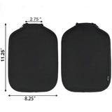 White Fiberglass Pickleball Paddle Set with Black Neoprene Protective Cover - Lightweight Outdoor Sports Racket for Beginners & Pros - 45-Degree Angle