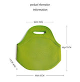Black Reusable Neoprene Insulated Lunch Bag – Waterproof Thermal Tote for Work, School & Picnics (30x17x30cm) - Top-Down View