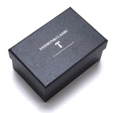 Red Premium Men's 4-Piece Formal Tie Set -  Necktie, Pocket Square, Cufflinks, and Tie Clip in a Luxury Gift Box - Side View