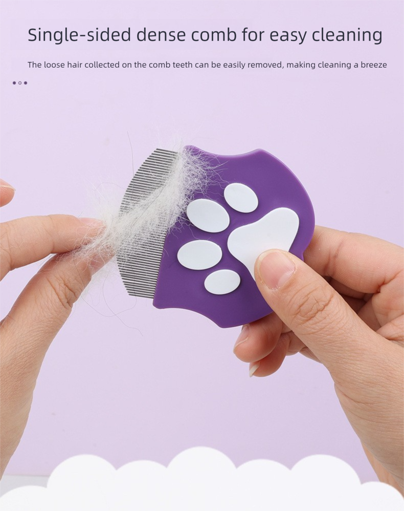 2 Pcs Light Green Gentle Pet Face & Flea Comb – Mini Grooming Tool for Cats & Dogs with Rounded Teeth
