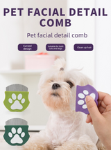 2 Pcs Purple Gentle Pet Face & Flea Comb – Mini Grooming Tool for Cats & Dogs with Rounded Teeth - Front View