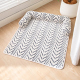 Grey Plush Pet Bed Mat - 60 x 80 cm Polyester Fibre - Thickened Soft Cushion, Scratch Resistant Surface, Non Slip Base for Cats and Dogs