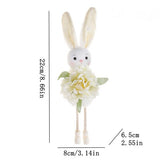 Green Easter Bunny Flower Hanging Decoration for Home, Garden or Party Scene - Top-Down View