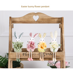 Pink Easter Bunny Flower Hanging Decoration for Home, Garden or Party Scene