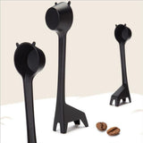 Giraffe-Shaped Coffee Scoop Set of 10 in Black ABS Plastic for Precise Coffee Grounds Measurement
