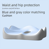 Blue Ergonomic Memory Foam Seat Cushion – Coccyx Relief for Office, Car and Long Sitting