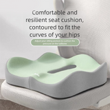 Grey Ergonomic Memory Foam Seat Cushion – Coccyx Relief for Office, Car and Long Sitting