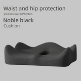 Black Ergonomic Memory Foam Seat Cushion – Coccyx Relief for Office, Car and Long Sitting
