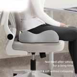 Black Ergonomic Memory Foam Seat Cushion – Coccyx Relief for Office, Car and Long Sitting - 45-Degree Angle
