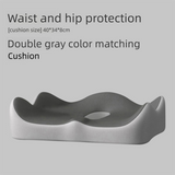 Two-tone grey Ergonomic Memory Foam Seat Cushion – Coccyx Relief for Office, Car and Long Sitting