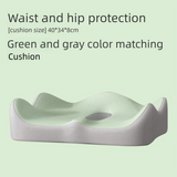 Green and grey two-tone Ergonomic Memory Foam Seat Cushion – Coccyx Relief for Office, Car and Long Sitting