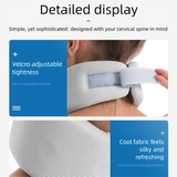 Black Neck Support Brace for Posture Correction – Cervical Collar with Cooling Fabric and Adjustable Fit for Office, Driving and Daily Use - Top-Down View
