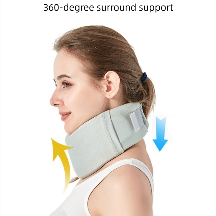 Removable Neck Support Brace – Lightweight Cervical Collar with Breathable Design for Posture Correction and Daily Use(Size:L)
