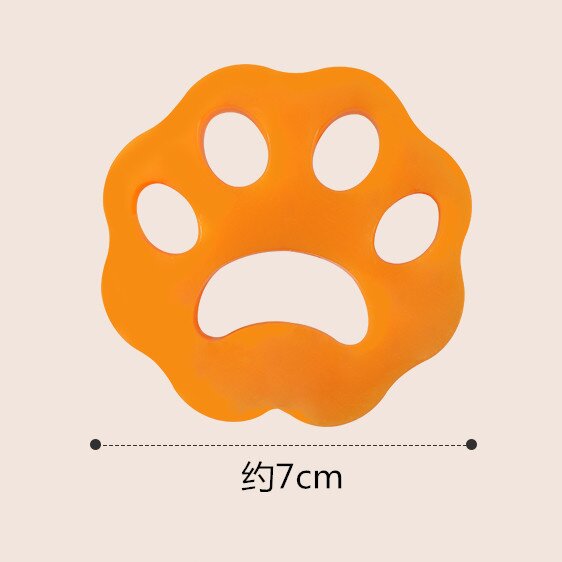 Floral orange 10-Pack Reusable Silicone Cat Paw Lint Remover for Clothes and Laundry, Double-Sided Sticky Cleaner for Pet Hair and Dust – Ideal for Home Use