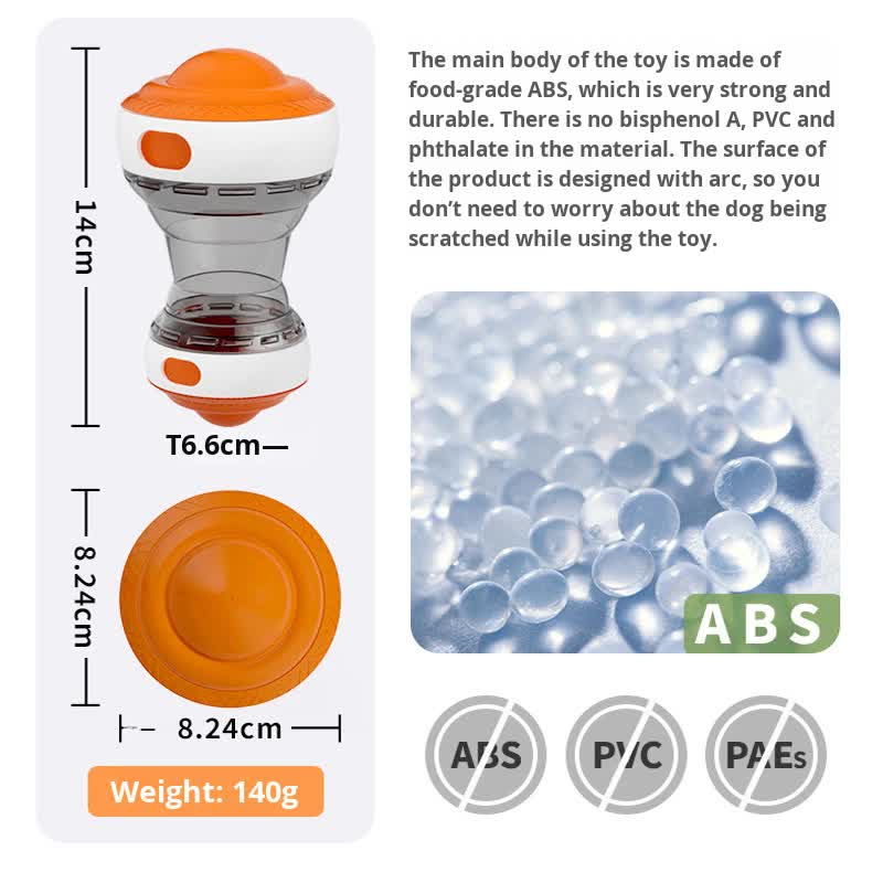 2-Pack green and orange Interactive Feeder Toy for Dogs and Cats with Slow Feeding Design, Durable ABS Material – Ideal for Mental Stimulation and Healthy Eating Habits
