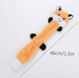 2-Pack Yellow raccoon Identical Plush Pet Toys with Squeaker – Durable Fur-Textured Chew Toys for Dogs, Ideal for Teething, Play & Stress Relief