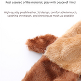 2-Pack Yellow raccoon Identical Plush Pet Toys with Squeaker – Durable Fur-Textured Chew Toys for Dogs, Ideal for Teething, Play & Stress Relief - Top-Down View